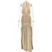 Elegant Halter Neck Silk Dress – Backless V-Neck Slit Maxi Dress For Evening & Special Occasions_ecoleips.com