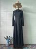 Cross-border Design Spring Long-sleeve Round-neck Black Dress, European And American Women's Elegant Long Dress_ecoleips.com