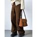 2025s Luxi American Style Cargo For Women 2025 Autumn New Slim Loose High Waist Floor-Length Straight Casual Pants 1726_ecoleips.com