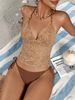 Women's Clothing Bohemian Vacation Bikini Set Strapless Backless Two Piece Swimsuit With Special Fabric_ecoleips.com