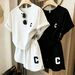 Women's Summer Sports Shorts Two Piece Set Casual Loose Fit Student Fashion Cross Border E-commerce Wholesale_ecoleips.com