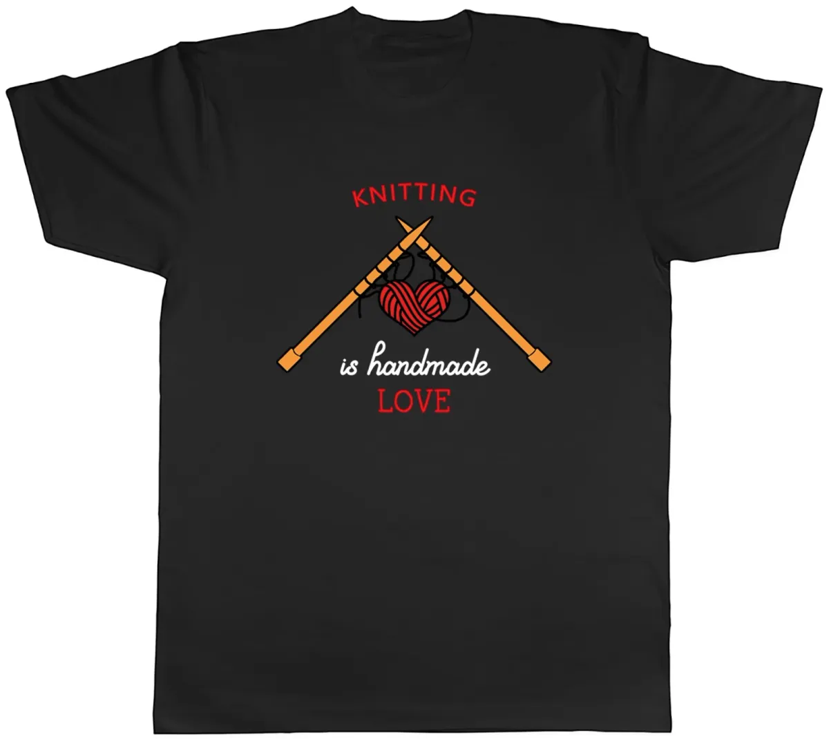 Women's T-Shirts Knitting Is Handmade Love Crochet Knit Sew Mens T-Shirt Tee Gift Top_ecoleips.com