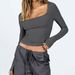 Women's Sexy Long Sleeve Sweater T-Shirt U-Neck Top with Tights - Trendy Casual Fashion_ecoleips.com