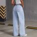 Women's Clothing Bow Embroidered Jeans For Women Sweet And Spicy Style High Waist Straight Pants Loose Casual Trousers_ecoleips.com