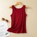 Modal Camisole For Women Spring Summer Thin Slim Fit Versatile Base Shirt Ribbed Mask Slimming Single Top_ecoleips.com