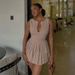 Women's V-Neck High Waist A-Line Pleated Mini Dress – Summer Casual Short Sleeveless Dress In Khaki (S-2xl)_ecoleips.com