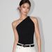 European American Foreign Trade Cross-border Sexy One-shoulder Yoga Tank Top With Removable Chest Pads For Sports And_ecoleips.com