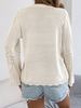 K Casual Solid Color Laced Strapped Flared Sleeve Knit Sweater Resort Cardigan_ecoleips.com