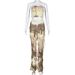 Women's Clothing 2025 Autumn New Sexy Fashion Beggar Art Cloth Wrapped Chest Long Pants Slim Fit Set_ecoleips.com