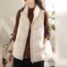 Women's Lightweight Down Vest With High Warmth, Fashionable Stand Collar Design, Polyester Shell, Packable For Travel_ecoleips.com