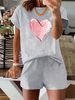 Women’s 2 Piece Outfit Set – Oversized Graphic T-Shirt And Biker Shorts Matching Set, Casual Summer Lounge Tracksuit For Daily Wear-330_ecoleips.com