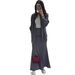 Modest Evening Dress Women's Summer Casual Long Sleeved Shirt Set Comfortable Two Piece Outfit With Loose Thin Long Skirt And Elastic Waist Gray_ecoleips.com