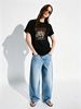 Wild Tunes Time To Rock Retro Tiger Star Graphic Women Short Sleeve Rock Streetwear T-Shirt_ecoleips.com