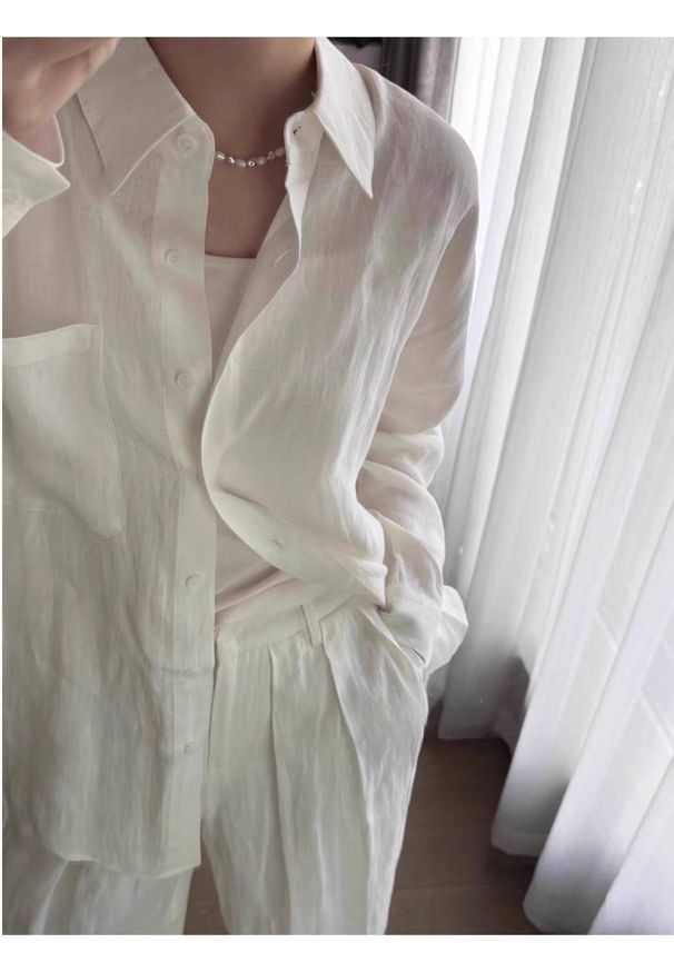 Women's High-end Cotton-linen Casual White Shirt, 2026 Summer-autumn Fashion, Elegant Linen, Sun-protective, With A_ecoleips.com