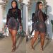 Women's Clothing sexy hot diamond feather perspective elastic hip dress_ecoleips.com