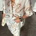 2026 New Spring Women's Clothing, Cross-Border European American Fashion Set, Elegant Printed Long-Sleeve Shirt And Slit_ecoleips.com