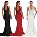 Women's Elegant Sexy Halter Neck Backless Dress C7642 Cross Border Fashion for European And American Markets Suitable for Spring/Autumn Summer_ecoleips.com