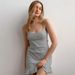 Aria Basics Aria Basics Gray Knitted Jacquard Ruffled Strap Comfortable Breathable Nightdress 2026 European And American Autumn New Cross-Border_ecoleips.com