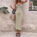 Summer Slim Fit Striped Vest Bodycon Dress for Women European And American Fashionable Versatile Cross Border 2026_ecoleips.com