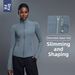 Women's Performance Long Sleeve Yoga Jacket – Moisture-Wicking Stretch Outerwear For Cycling & Running (7 Premium Colors, Gold/Silver)_ecoleips.com