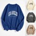 Vintage American Letter Print Fleece Pullover Sweatshirt – Unisex Relaxed Fit, Soft Brushed Lining, Retro Streetwear (S-XXXL)_ecoleips.com