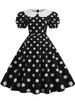 Summer Women Pink Polka Dot Elegant Party Dress Retro Vintage 50s 60s Pin Up Rockabilly Dress Casual Robe Femme_ecoleips.com