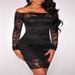 Lace Bodycon Dress – Off-Shoulder Elegance With Sheer Panels For Evening Glamour_ecoleips.com