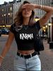 2026 Summer Fashion T-Shirt Trendy Loose Fit Casual Short Sleeve Printed Top_ecoleips.com