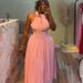 Elegant Striped High-Waisted A-Line Dress With Belt & Notched Collar – Sleeveless Summer Dress For Women_ecoleips.com