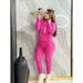 Women's Autumn Winter Casual Sports Suit Embroidered Letter Zipper Sweatshirt Multi Pocket Jogger Pants Trendy Q6293_ecoleips.com