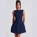 Women's Summer High-End New Pear-Shaped Waist-Cinching Short Elegant Sweet Date Simple Petite Sleeveless Dress_ecoleips.com