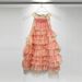 Lightweight Glitter Layered Ruffle Party Top With Lace Hem, Halter Neck Cami For Women In Blush Pink, Sweet & Elegant Style_ecoleips.com