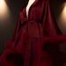 Aria Basics European And American High-end Acetate Satin Nightgown For Women With Waist Tie, Short Robe, Wedding Sleepwear,_ecoleips.com