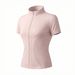 Women's Slim Fit Cropped T-Shirt – Quick-Dry Workout Top, Breathable Gym Tee For Cycling & Fitness_ecoleips.com