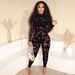 Women's Long Sleeve Jumpsuit Sexy Hollow Lace Round Neck Tight Fitting Hip Lifting Fashion Y00741QD_ecoleips.com