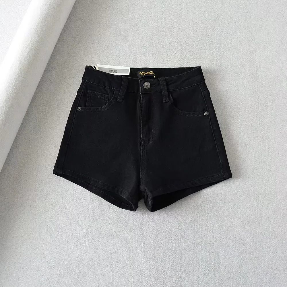 Trendy Instagram High-waisted Slimming Denim Super Shorts For Women, Summer Elastic Slim Fit, Leg-lengthening,_ecoleips.com