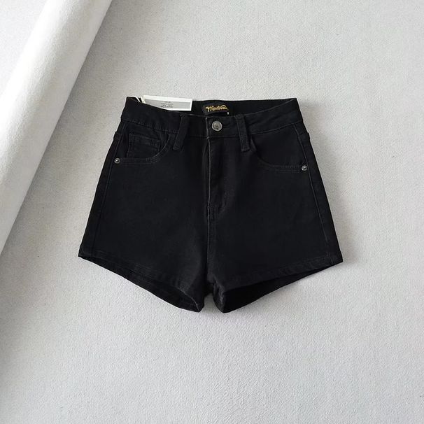 Trendy Instagram High-waisted Slimming Denim Super Shorts For Women, Summer Elastic Slim Fit, Leg-lengthening,_ecoleips.com