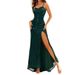 New European And American Style Cross-border Elegant Sequined Sexy Long Evening Dress With Slit For Banquets_ecoleips.com
