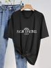 Women's Clothing Women's Casual Round Neck Short Sleeve T-Shirt Multi-Color Style Simple Fashionable Sports Top Solid Printed Loose Fit_ecoleips.com