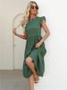 Summer Elegant Women's O Neck Sleeveless Midi High Waist Polka Dot A Line Chic Long Dress For Fashion_ecoleips.com