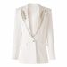 Women's Clothing Autumn Metal Piece Hot Diamond Design One Button Temperament Small Suit _ecoleips.com