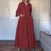 Elegant Embroidered Oversized Shirt Dress With Lace Detail – Comfortable Loose Fit, Long Sleeve, A-Line Silhouette For Women, Available In Multiple_ecoleips.com