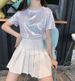 Glitter Stage Performance T-Shirt For Women - Loose Fit, Reflective, Breathable Cotton Blend, Short Sleeve Round Neck (Multiple Colors)_ecoleips.com