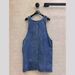 Retro Denim Pinafore Dress – High Waist Adjustable Straps & Side Zipper Detail (S-Xxl) | Vintage Blue Wash | Casual Jumper Dress_ecoleips.com