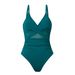 Women's Clothing One-piece Swimsuit Solid Color Mesh Bikini Swimsuit_ecoleips.com