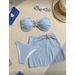 Women's Clothing Women's Sexy Solid Color Bikini Swimsuit Three Piece Set Style Two Piece Swimsuit Modest Coverage Beach & Pool Ready_ecoleips.com