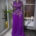 Women's Clothing Three House Pleated Hot Stamping Process Printed Top + 360 Large Swing Skirt Suit_ecoleips.com