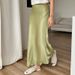 ForloveNancy Summer A-Line Polyester Pencil Skirt - High Waist Office Skirt With Elegant Drape, Comfort Stretch_ecoleips.com
