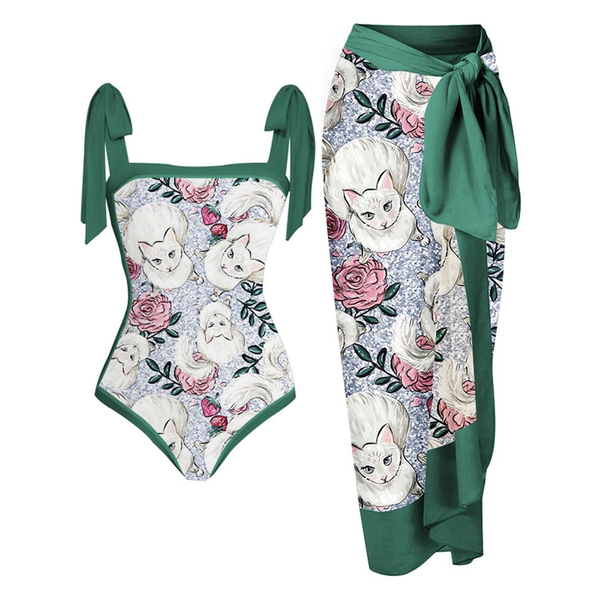 Aria Basics 2025 European And American Retro Foreign Trade Swimwear, Conservative One-piece Swimsuit For Women, Wholesale Mesh Long_ecoleips.com