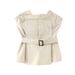 Women's Clothing Summer New Celebrity Slim Pleated Top Lace Waist Skirt Suit_ecoleips.com